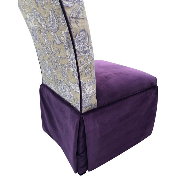 Custom Skirted Upholstered Parson Style Chairs a Pair Chairish