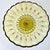 1940s Art Deco Boho Chic Hollywood Regency Indiana Glass Depression Yellow Cake Stand For Sale - Image 10 of 11