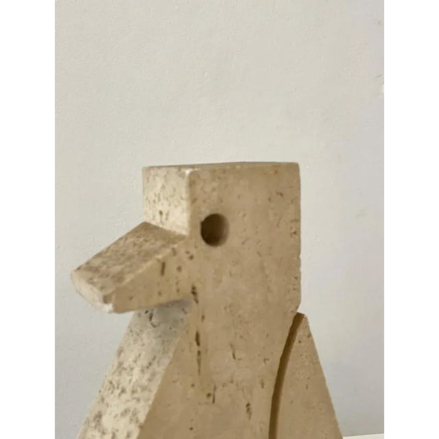 Penguin Travertine Sculpture by Fratelli Mannelli, Italy, 1970s This piece is attributed to the mentioned designer/maker....