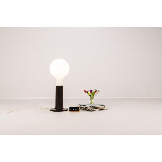 Brown Space Age Floor Lamp in Glass and Metal from Temde Leuchten, Switzerland, 1960s For Sale - Image 8 of 14