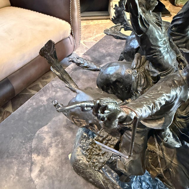 Arge Bronze Sculpture "Coming Through the Rye" Frederic Remington For Sale - Image 10 of 18