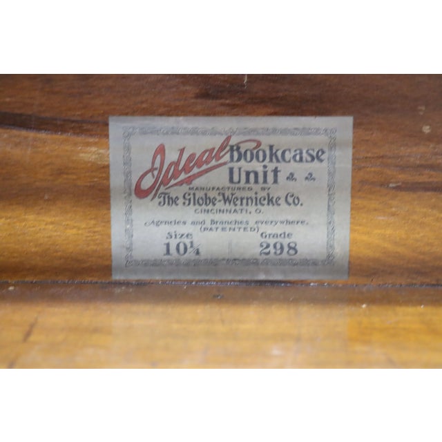 Brown Rare "Ideal" Quarter Sawn OakStacking Bookcase by Globe Wernicke For Sale - Image 8 of 12