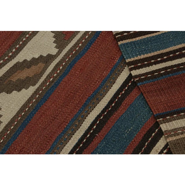 Textile 1950s Vintage Tribal Kilim Rug in Polychromatic Geometric Patterns by Rug & Kilim For Sale - Image 7 of 7