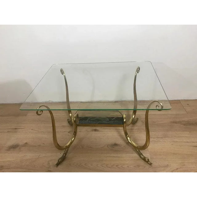 Brass Glass Coffee Table For Sale - Image 6 of 12