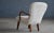 Cream Mid-Century Danish Clam Style Lounge Chair in Sheepskin , 1950s For Sale - Image 8 of 8