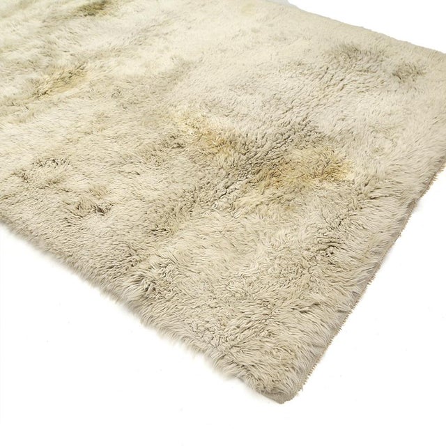 Mid-Century Modern Rectangular Rug in Natural Wool, 1970s For Sale - Image 3 of 12