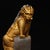 Late 19th Century Gilt Bronze Mythical Beast Statue on Pillar, 1.4kg For Sale In Los Angeles - Image 6 of 9