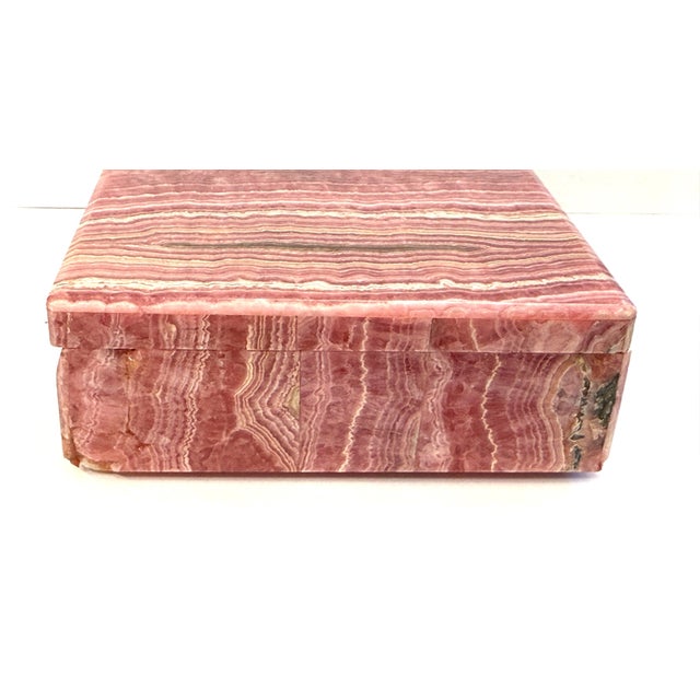 Mid-Century Modern Vintage Rhodochrosite Box For Sale - Image 3 of 12