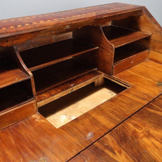 Antique Flap Cabinet in Wood, Italy, 18th Century For Sale - Image 6 of 16
