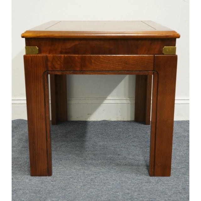 Wood Lane Furniture Virginia Maid Collection Asian Inspired 22x27" Accent End Table 3002-05 For Sale - Image 7 of 10