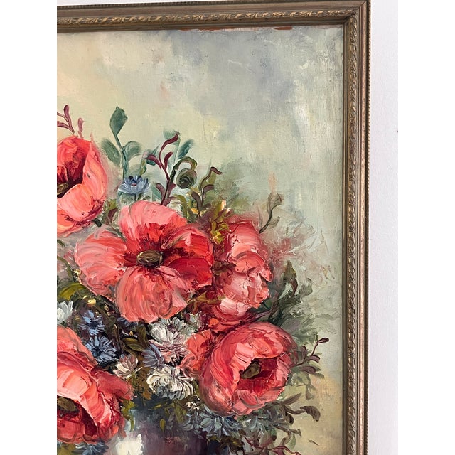 Traditional Vintage Floral Still Life Painting by Leavern Grubbs (1978) For Sale - Image 3 of 12