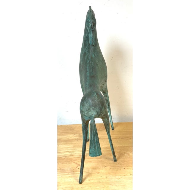 Monumental Italian Modernist Patinated Bronze Horse Sculpture, Etruscan Taste For Sale In West Palm - Image 6 of 12