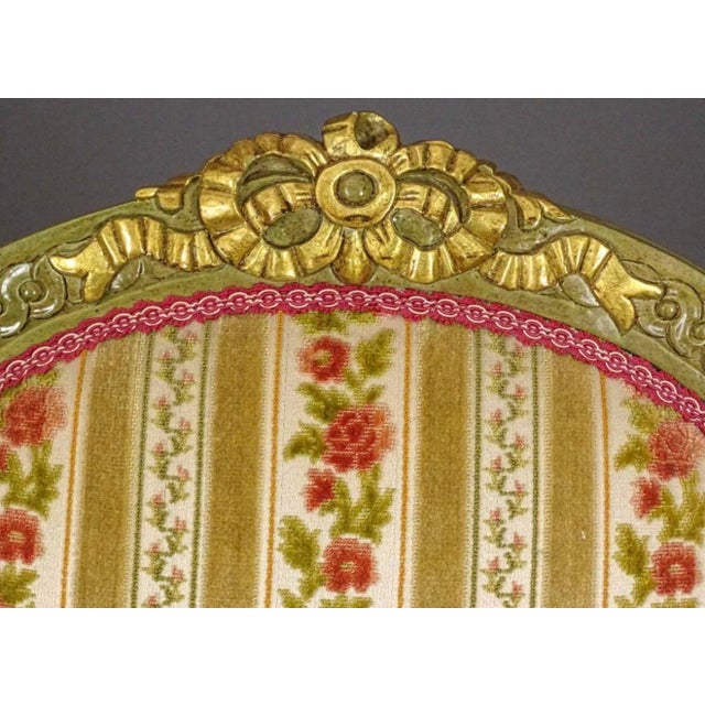 Green 1930s A Pair of Very Well Made and Decorated Louis XVI French Armchairs For Sale - Image 8 of 8