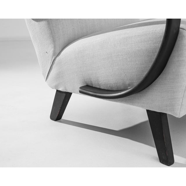 Jindrich Halabala 1950s Czech Wooden Armchair by J. Halabala For Sale - Image 4 of 5