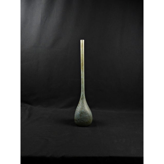 1920s Large Art Deco Multi-Layered Glass Vase with Green Marble Effect by André Delatte for Delatte Nancy, 1920s For Sale - Image 5 of 14