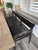 Ben Soleimani Benton Bench in Black Leather & Cerused Oak For Sale - Image 4 of 4