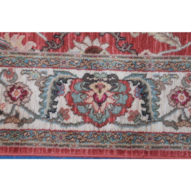 Karastan Ashara 100% Wool Red Agra Acanthus Palmette 549 Area Rug Carpet 6' X 9' For Sale - Image 6 of 14