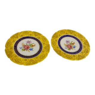 Vintage 1920’s Czechoslovakia Dinner Plate - A Set of 2 For Sale