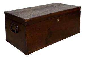 Antique Large Primitive Wood Machinist Chest Tool Box