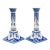 Dutch Delft Chinoiserie Candle Holders, a Pair For Sale