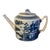 Antique 19th Century Chinese Export Blue & White Porcelain Canton Tea Pot For Sale