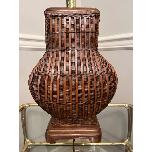 Early 20th Century Bamboo Ikebana Table Lamp For Sale - Image 4 of 10