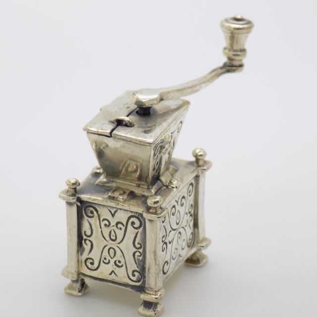 Metal Vintage Italian Handmade Sterling Silver 925 Grinder, 1980s For Sale - Image 7 of 13