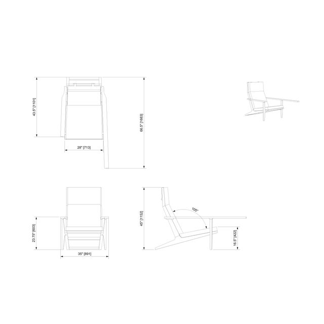 Pair of White Oak Outdoor Lounge Chairs For Sale - Image 15 of 16