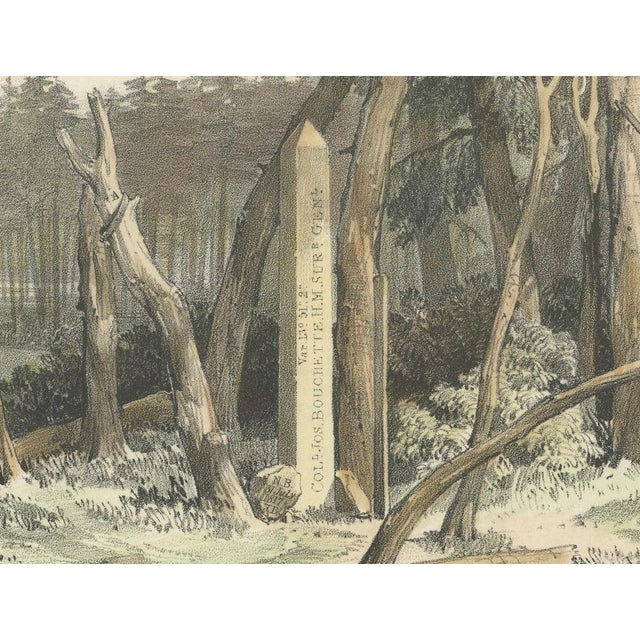Boundary Marker at St. Croix River Source, A Historic Diplomatic Monument, 1831, Print For Sale - Image 4 of 7