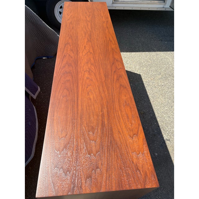 Richard Artschwager Studio Crafted Four Drawer Walnut Credenza Dresser, 1960s-Unsigned For Sale - Image 9 of 12