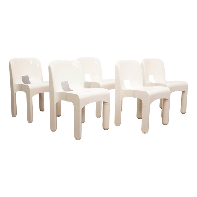Universale 4869 Chairs by Joe Colombo for Kartell, 1973, Set of 5 For Sale