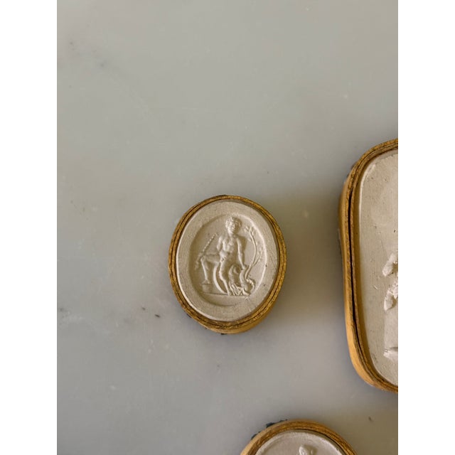 Antique Italian Grand Tour Plaster Intaglios - Set of 5 (Group #9) For Sale In Little Rock - Image 6 of 10