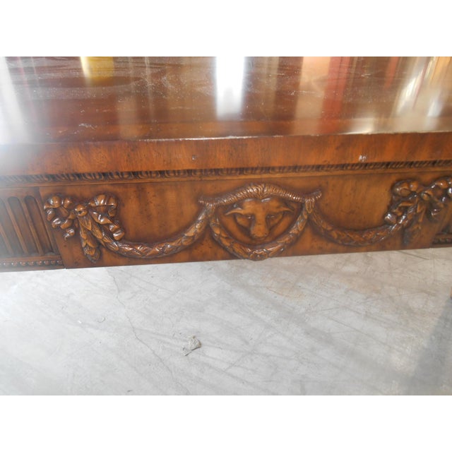 Stunning Monumental Maitland Smith Hand Carved Entry / Foyer / Console Table For Sale - Image 9 of 11