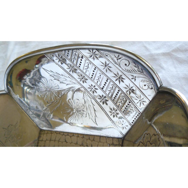 Aesthetic Movement Derby Silver Co Quadruple Plate Basket For Sale - Image 9 of 13