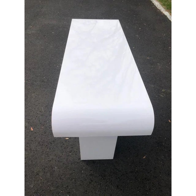 1980's Post Modern White Console Table For Sale In New York - Image 6 of 13