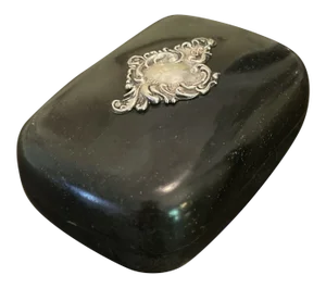 Antique Victorian Celluloid Sterling Box