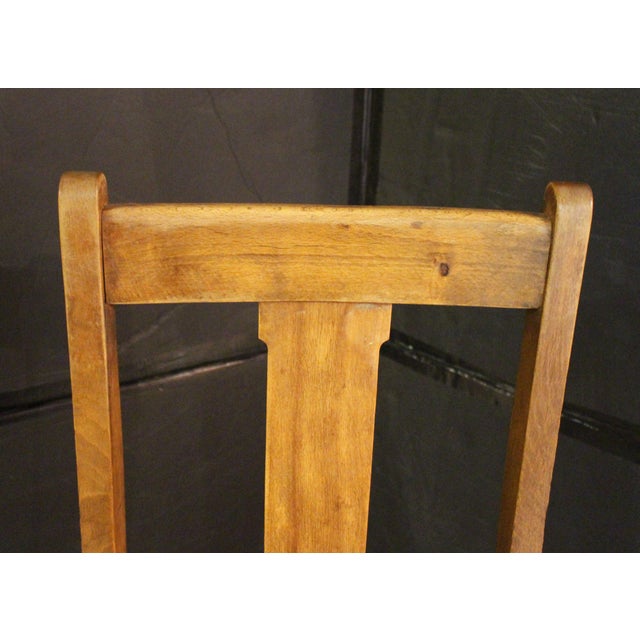English clerk's stool, Arts & Crafts design, 1943 date mark. Ash & birch. Branded underneath: GRVI with a crown, 1943, and...