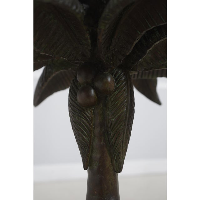 Bronze Glass Top Elephant Base Lamp or Occasional Table For Sale - Image 8 of 15