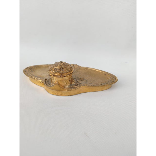 Gilt Bronze Inkwell by J Guerardeau and Susse Brothers, 1890s For Sale - Image 10 of 11