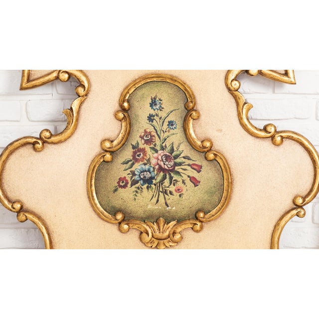 Rococo Revival Cream and Gold Single Bed Frame, 1960s For Sale - Image 4 of 5