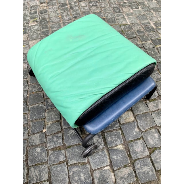 Set of Postmodern Armchair with Ottoman in the Style of Sottsass, 1980s For Sale - Image 12 of 16