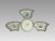 Metal Fine Mid Century White & Gold Kutani Porcelain Sweetmeat Tray of 7 Bowls, Japanese Actors For Sale - Image 7 of 12
