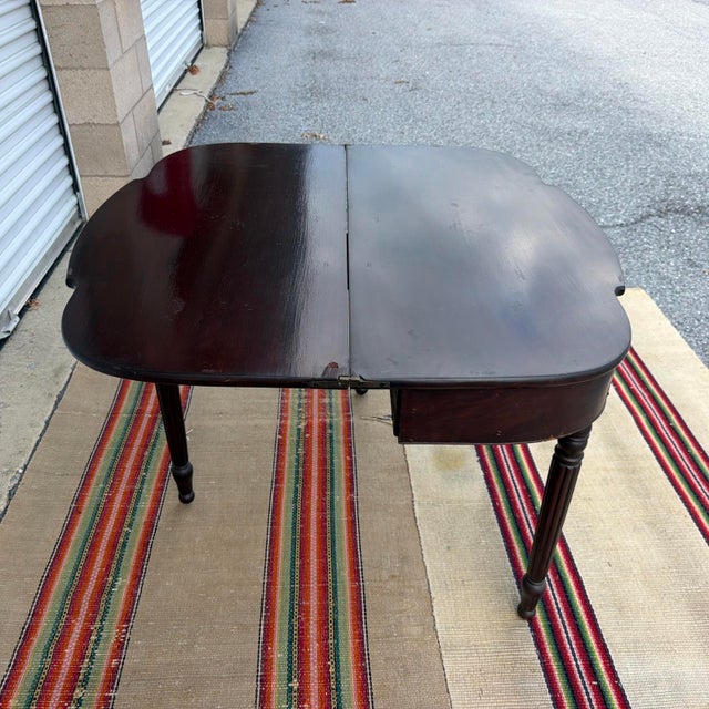 Antique Sheraton Mahogany Flip-Top Games Table, Baltimore, Circa 1810s For Sale - Image 17 of 18