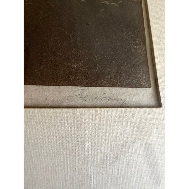 Printmaking Materials “Waiting for the Boat” Signed & Numbered Limited Edition Nautical Artwork | Possible Etching | R. L. Howey For Sale - Image 7 of 9