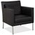 Leather Jason Armchair in Black Nappa Leather and Metal Frame from Walter Knoll For Sale - Image 13 of 13
