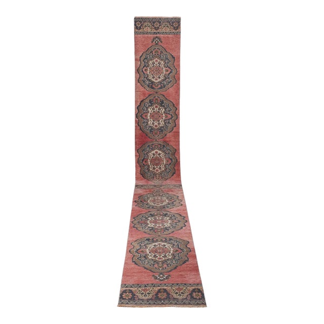 1960s Vintage Turkish Extra-Long Hallway Runner 2'8'' X 22'7'' For Sale