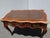 1940s Vintage French Louis XV Bureau Plat Writing Desk Ornate Brass Ormolu Leather Top For Sale - Image 5 of 16