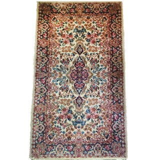 Antique Wool Kirman Persian Rug, 5'x3' For Sale