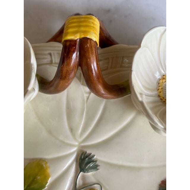 George Jones Majolica Strawberry Platter For Sale - Image 10 of 14