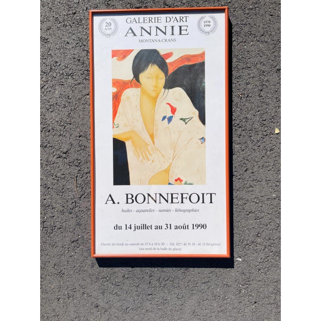 1990s A. Bonnefoit 1990s French Gallery Poster For Sale - Image 5 of 5